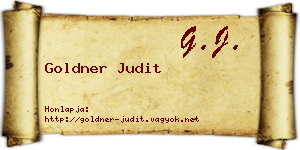 Goldner Judit névjegykártya